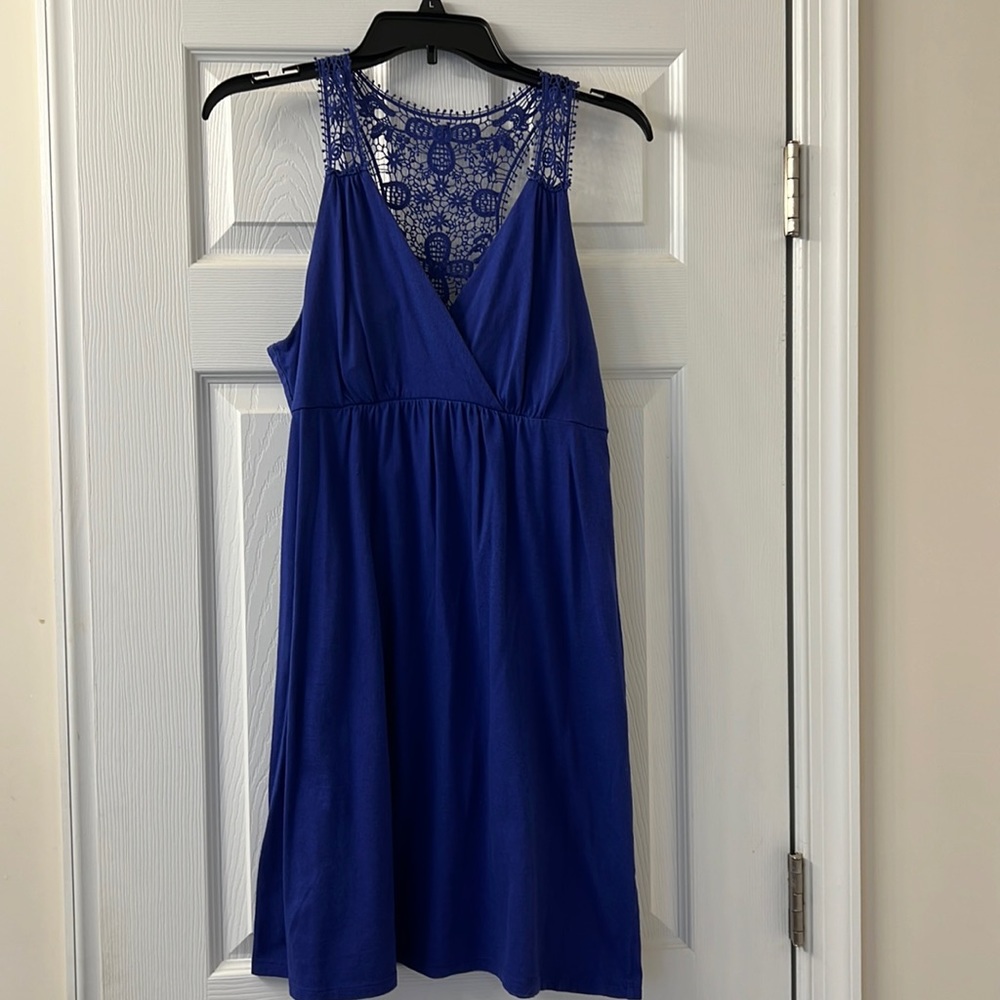 Blue cotton dress